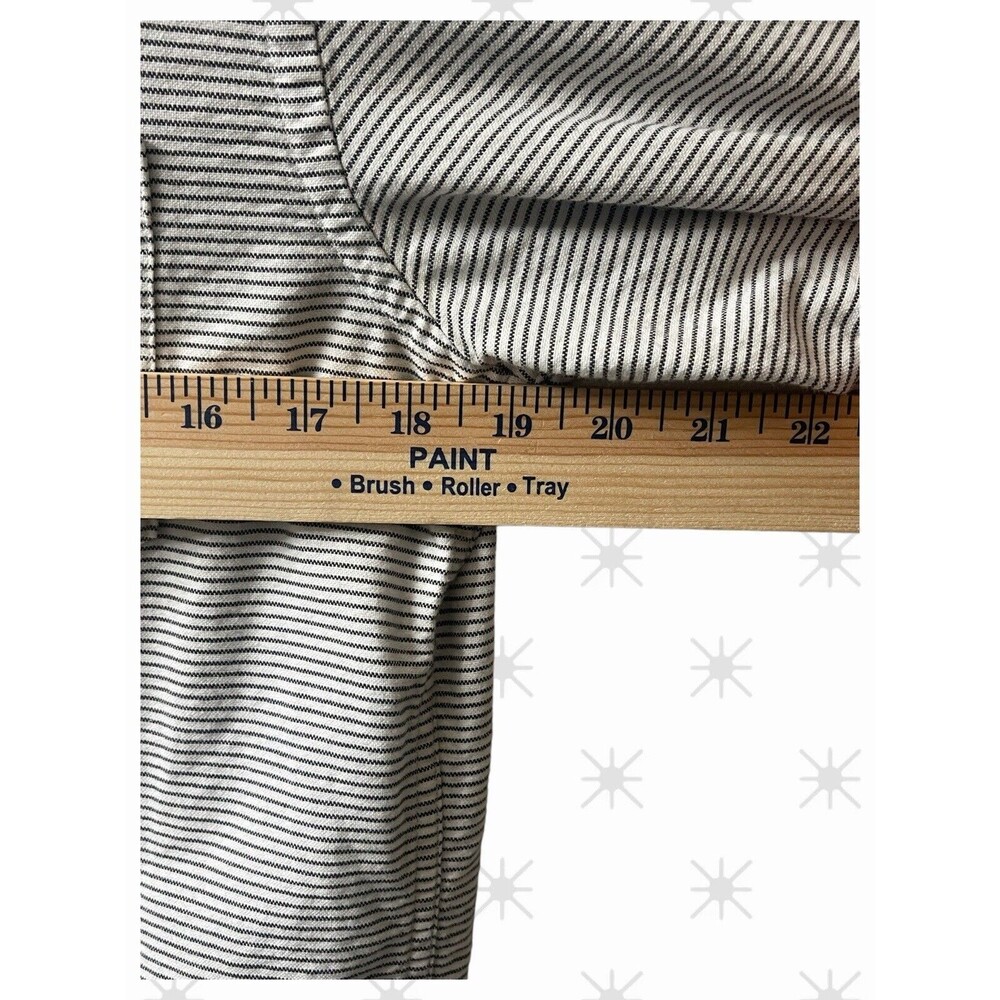 American Eagle Slim Fit White w/ Black Stripes Button-Front L/S Shirt S/P VGC - Picture 8 of 12